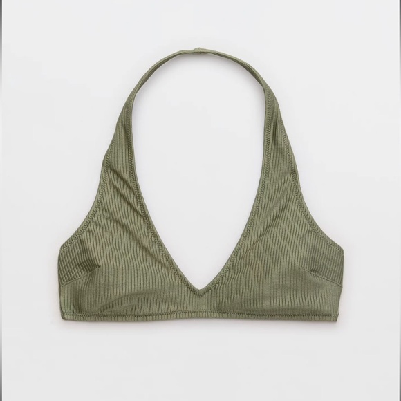 Aerie Shine Halter Bikini Top small NWT - Picture 3 of 8